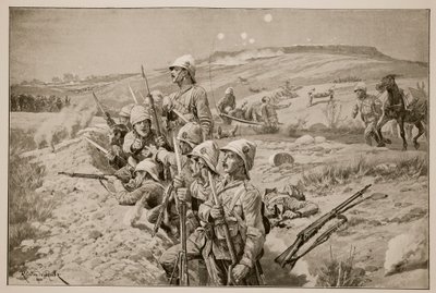 ¡Fijen bayonetas! Repeliendo un ataque desde las trincheras alrededor de Ladysmith, 1900 de Richard Caton Woodville junior